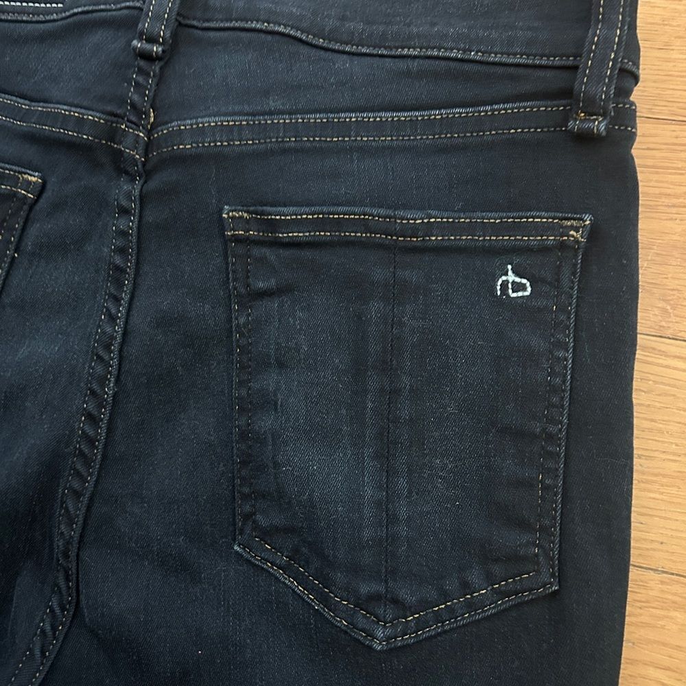 Rag & Bone High Rise Skinny Denim Jeans Women Size 28 Niko Black - Picture 13 of 13